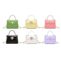 Women's Small PVC Solid Color Basic Classic Style Flip Cover Jelly Bag main image 10