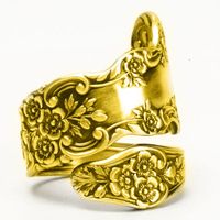 Fashion New Retro Flower Ring Ladies Alloy Hand Jewelry sku image 13