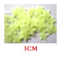 3cm Star Luminous 100pcs Pack Fluorescent Star Sticker sku image 1