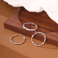 Copper Simple Style Shiny Inlay Solid Color Zircon Rings main image 5