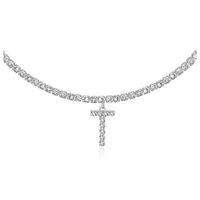 26 English Letter Diamond Pendant Necklace Wholesale Nihaojewelry sku image 40