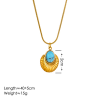 Edelstahl 304 18 Karat Vergoldet Einfacher Stil Klassischer Stil Inlay Oval Achat Ohrringe Halskette main image 10