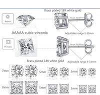 Latón Chapados en oro de 18k Estilo Simple Embutido Geométrico Circón Pendientes main image 2