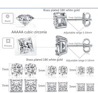 Messing 18 Karat Vergoldet Einfacher Stil Inlay Geometrisch Zirkon Ohrstecker main image 2