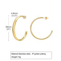 1 Pair Classic Style Solid Color Polishing Plating 304 Stainless Steel 18K Gold Plated Earrings main image 2
