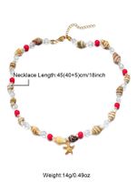 Beach Starfish Conch Shell Stone Beaded Women's Necklace sku image 1
