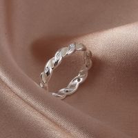 Resin Copper Casual Simple Style Criss Cross Patchwork Stripe Solid Color Diamond Rings main image 7