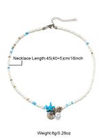 Beach Starfish Conch Seed Bead Beaded Women's Necklace sku image 3