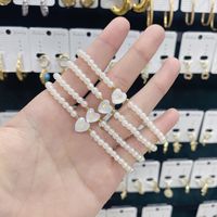 Wholesale Jewelry Sweet Simple Style Classic Style Heart Shape Imitation Pearl Beaded Handmade Bracelets main image 8