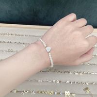Wholesale Jewelry Sweet Simple Style Classic Style Heart Shape Imitation Pearl Beaded Handmade Bracelets main image 6