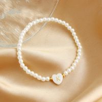 Wholesale Jewelry Sweet Simple Style Classic Style Heart Shape Imitation Pearl Beaded Handmade Bracelets main image 4