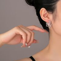 1 Pair Casual Formal Semicircle Flower Plating Inlay Copper Rhinestones Gold Plated Ear Studs main image 3