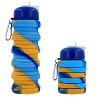 Casual Tie Dye Plastic Silica Gel Water Bottles sku image 4