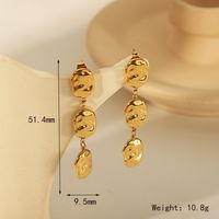 1 Pair Vintage Style Exaggerated Round Plating 304 Stainless Steel 18K Gold Plated Drop Earrings main image 2