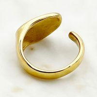 304 Stainless Steel 14K Gold Plated Vintage Style Simple Style Plating Inlay Geometric Fritillary Rings main image 2