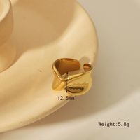 Edelstahl 304 18 Karat Vergoldet Basic Einfacher Stil Pendeln Überzug Inlay Einfarbig Nägel Unvergesslich Zirkon Offener Ring sku image 1