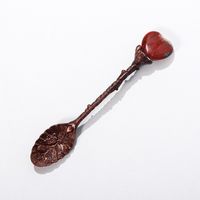 Natural Amethyst Flower Decor Copper Creative Long Handle Spoon sku image 6