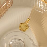 1 Piece 12.6*3.6mm Hole 2~2.9mm Copper 18K Gold Plated Five Petal Flower Pendant sku image 1
