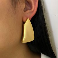1 Pair Retro Simple Style Geometric Copper 18K Gold Plated Ear Studs main image 5