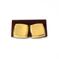 1 Pair Retro Simple Style Geometric Copper 18K Gold Plated Ear Studs sku image 4