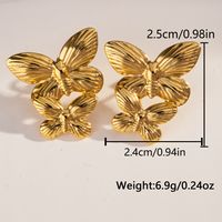 1 Pair Vintage Style Lady Classic Style Geometric Water Droplets Solid Color Plating 304 Stainless Steel 18K Gold Plated Ear Studs main image 6