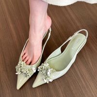 Women's Elegant Solid Color Point Toe High Heel Sandals sku image 1