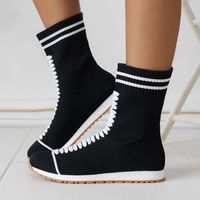 Women's Casual Color Block Round Toe Sock Boots main image 2