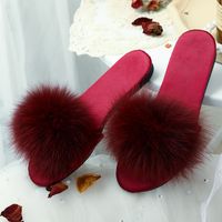 Women's Elegant Solid Color Round Toe Slides Slippers main image 4