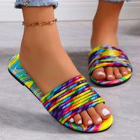 Women's Vacation Streetwear Colorful Round Toe Slides Slippers main image 4