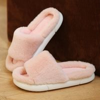 Unisex Casual Solid Color Round Toe Cotton Slippers sku image 8