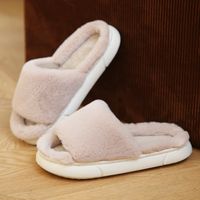 Unisex Casual Solid Color Round Toe Cotton Slippers sku image 15