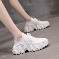 Women's Casual Sports Solid Color Round Toe Chunky Sneakers main image 2