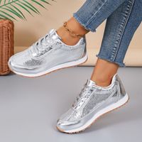 Women's Casual Sports Solid Color Sequins Round Toe Sports Shoes sku image 17