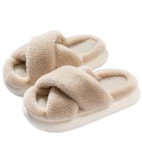 Women's Casual Solid Color Round Toe Cotton Slippers main image 2