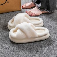 Women's Casual Solid Color Round Toe Cotton Slippers sku image 8