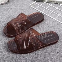Men's Casual Solid Color Round Toe Slides Slippers sku image 1