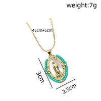 Wholesale Modern Style Classic Style Virgin Mary Copper Beaded Inlay Artificial Crystal Pendant Necklace main image 2