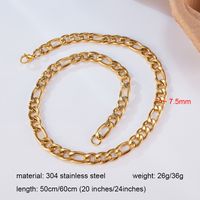 304 Stainless Steel 18K Gold Plated Hip-Hop Geometric Necklace main image 2