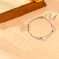 Titanium Steel 18K Gold Plated Simple Style Classic Style Patchwork Round Solid Color Bracelets Necklace Jewelry Set sku image 1