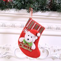 Christmas Cute Santa Claus Snowman Nonwoven Party Christmas Socks sku image 20
