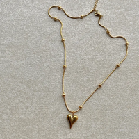 Edelstahl 304 18 Karat Vergoldet IG-Stil Süss Herzform Halskette Mit Anhänger main image 6
