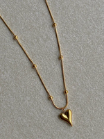304 Stainless Steel 18K Gold Plated IG Style Sweet Heart Shape Pendant Necklace main image 5