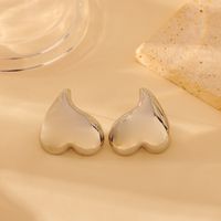 1 Pair Simple Style Classic Style Shiny Solid Color Plating Steel Copper 18K Gold Plated Ear Studs main image 3