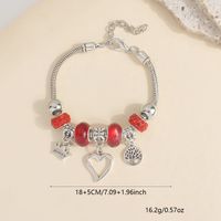 Wholesale Jewelry Elegant Lady Classic Style Heart Shape Crown Key Alloy Beaded Bracelets sku image 7