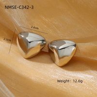 1 Pair Lady Heart Shape Plating 304 Stainless Steel 18K Gold Plated Earrings sku image 1