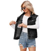 Women's Streetwear Solid Color Single Breasted Vest main image 2