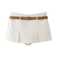 Holiday Daily Women's Streetwear Solid Color Polyester Belt Shorts Sets Shorts Sets main image 5