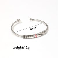 Titanium Steel Simple Style Plating Geometric Cuff Bracelets main image 2