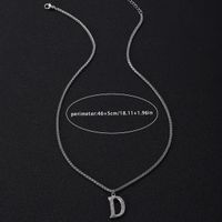 Titan Stahl Einfacher Stil Klassischer Stil Pendeln Überzug Brief Halskette Mit Anhänger main image 2