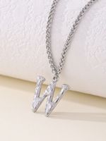 Titan Stahl Einfacher Stil Klassischer Stil Pendeln Überzug Brief Halskette Mit Anhänger sku image 23